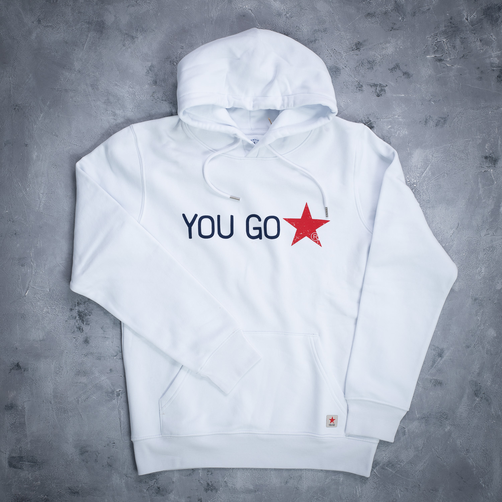 YOU GO Star Hoodie (weiß)