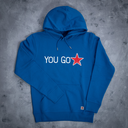 YOU GO Star Hoodie (blau)