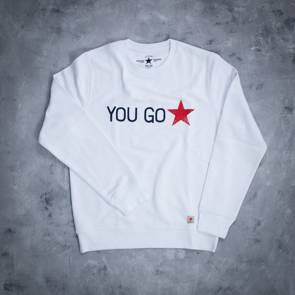 YOU GO Star Sweatshirt (weiß)