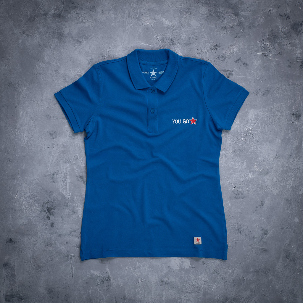 YOU GO Damen Polo (blau)