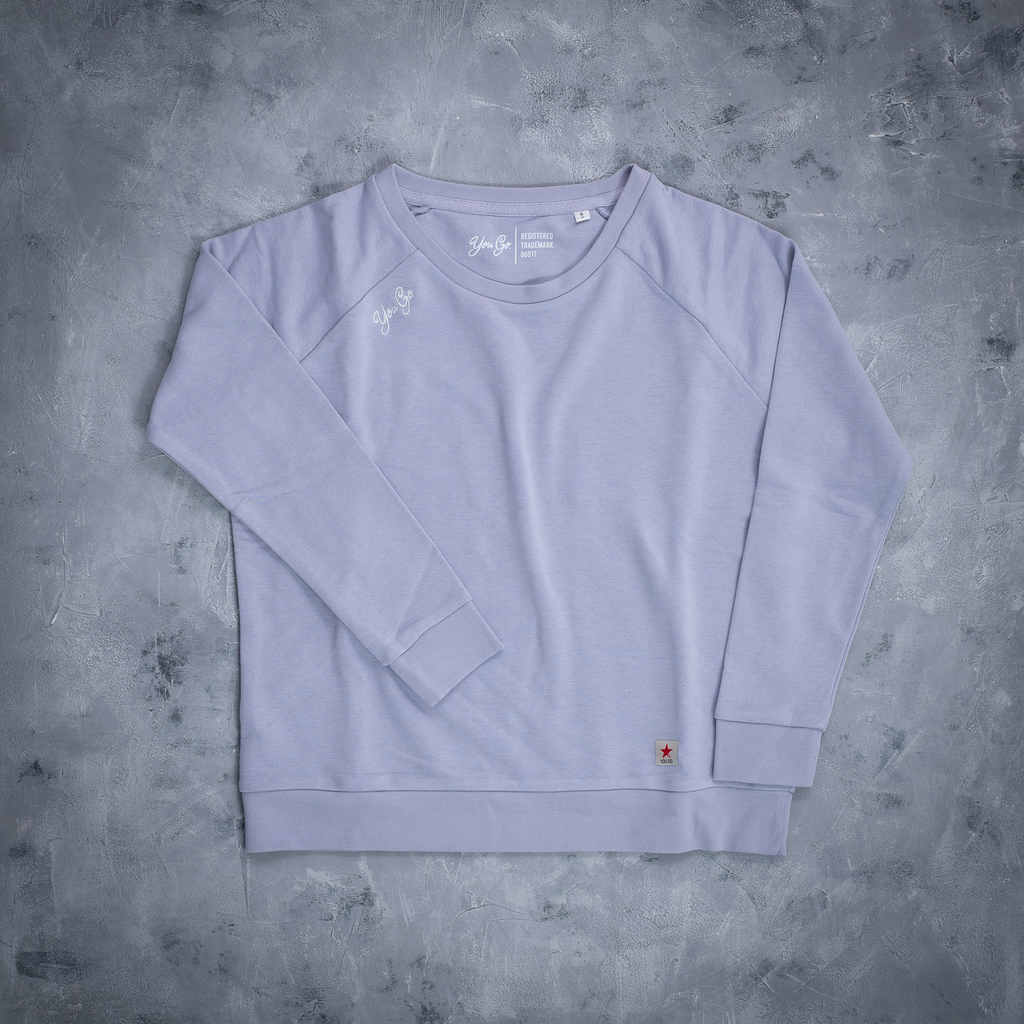 YOU GO Sweatshirt Discrete Written (lavendel)