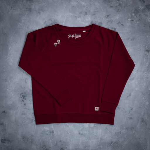 YOU GO Sweatshirt Discrete Written (bordeaux)
