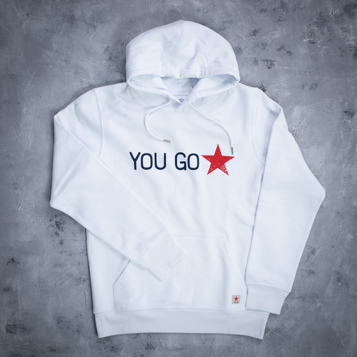 YOU GO Star Hoodie (weiß)
