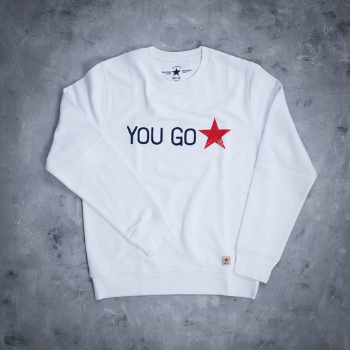 YOU GO Star Sweatshirt (weiß)